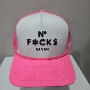 Pink No F*cks Given Trucker Hat